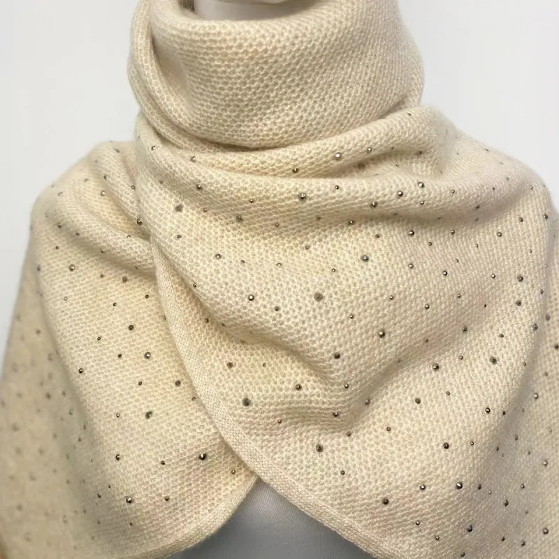 MARJAKURKI Knit Scarf Stud Unisex-11