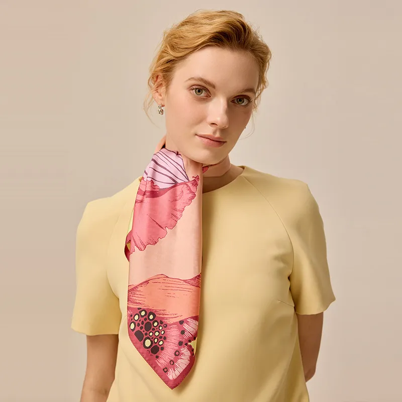 MARJAKURKI Silk Scarves Women's-5