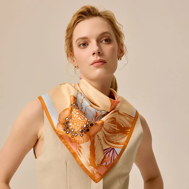 MARJAKURKI Silk Scarves Women's-8