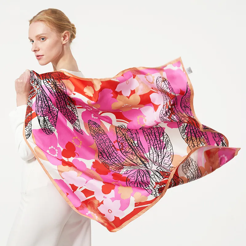 MARJAKURKI Silk Large Scarf Women's-1