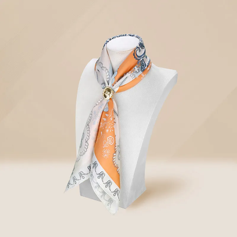 MARJAKURKI Silk Square Scarf Women's-3