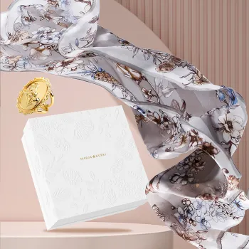 MARJAKURKI Silk Long Scarf Women's