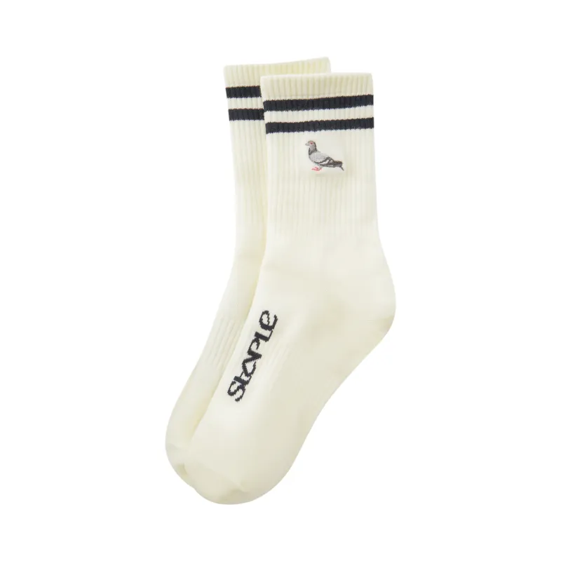 LiNing x Staple Mid Calf Socks Men's 1 Pack Ecru-4