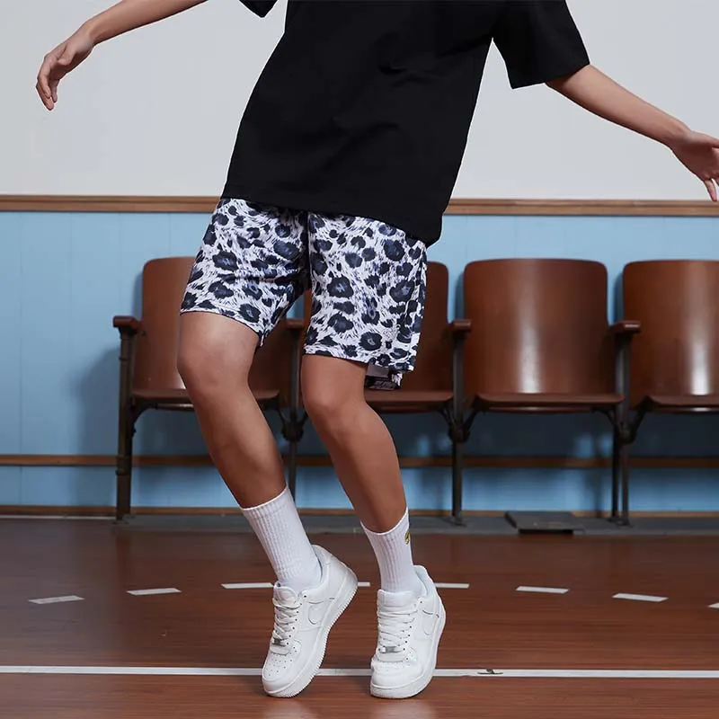 TIP OFF Casual Shorts Unisex Leopard Shadow-6