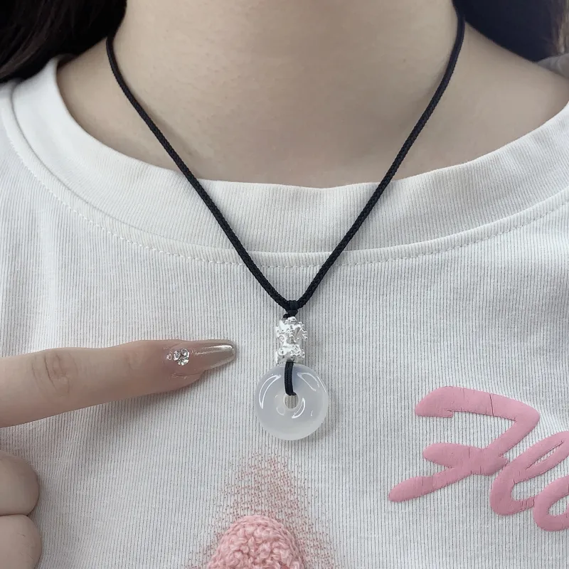 HAPPY ELF Chalcedony Jade Necklaces Unisex-3