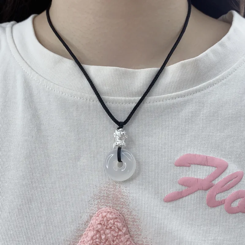 HAPPY ELF Chalcedony Jade Necklaces Unisex-2