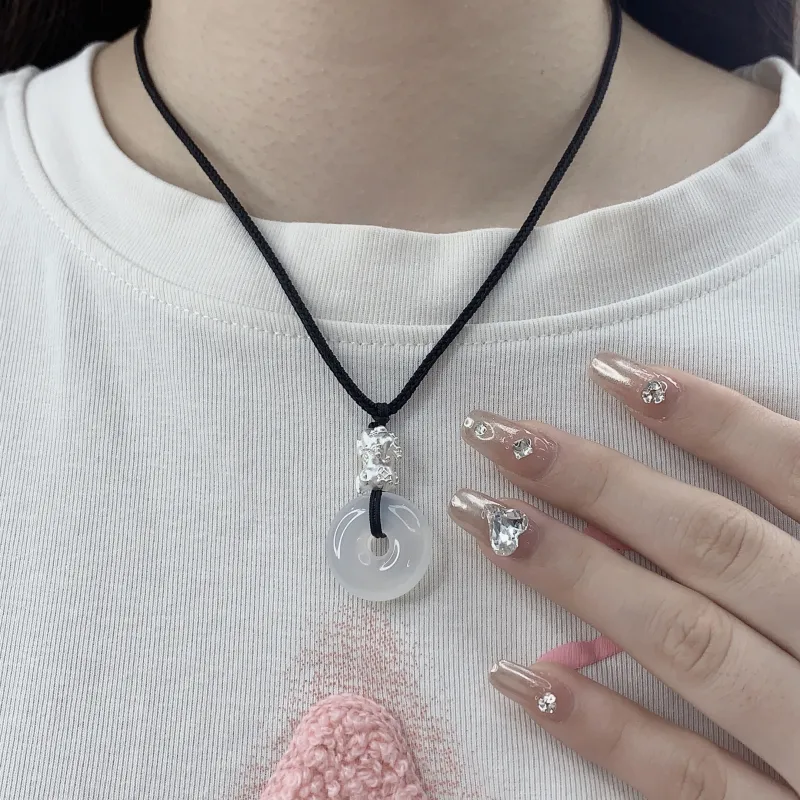 HAPPY ELF Chalcedony Jade Necklaces Unisex-1