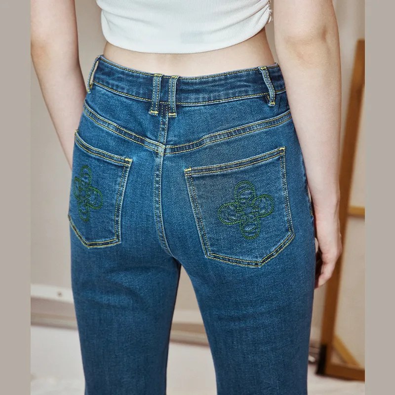 GREEN BELT Jeans Women's Blue-6