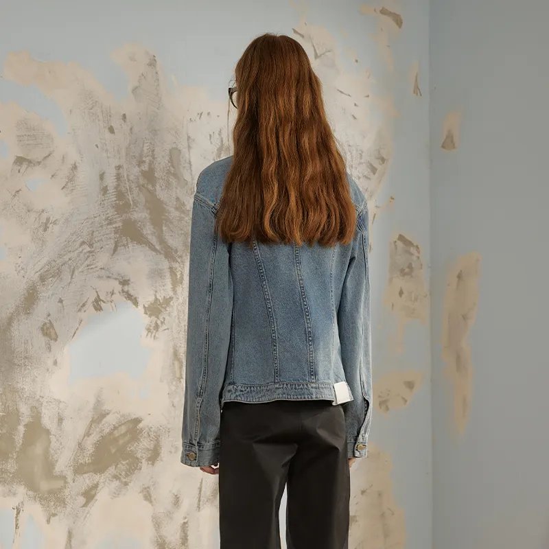 GREEN BELT Denim Jacket Women's Blue-2