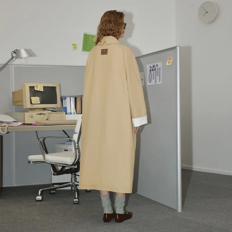 GREEN BELT Trench Coats Women's Beige-2