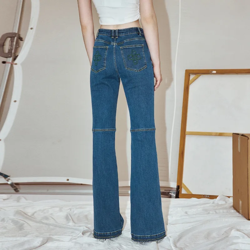 GREEN BELT Jeans Women's Blue-4