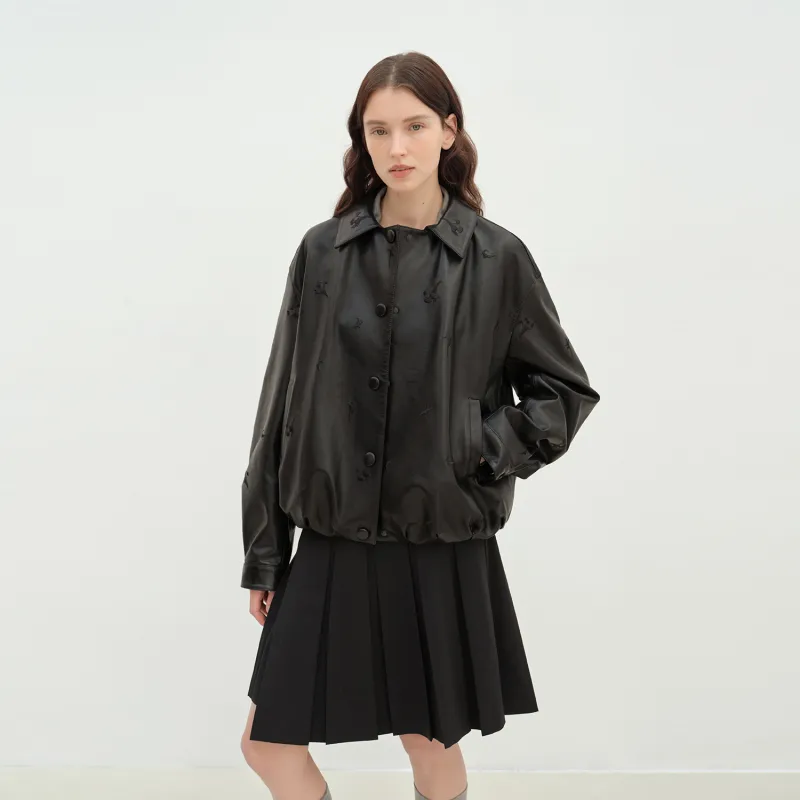 LETTRANS Leather Jackets Women's-8