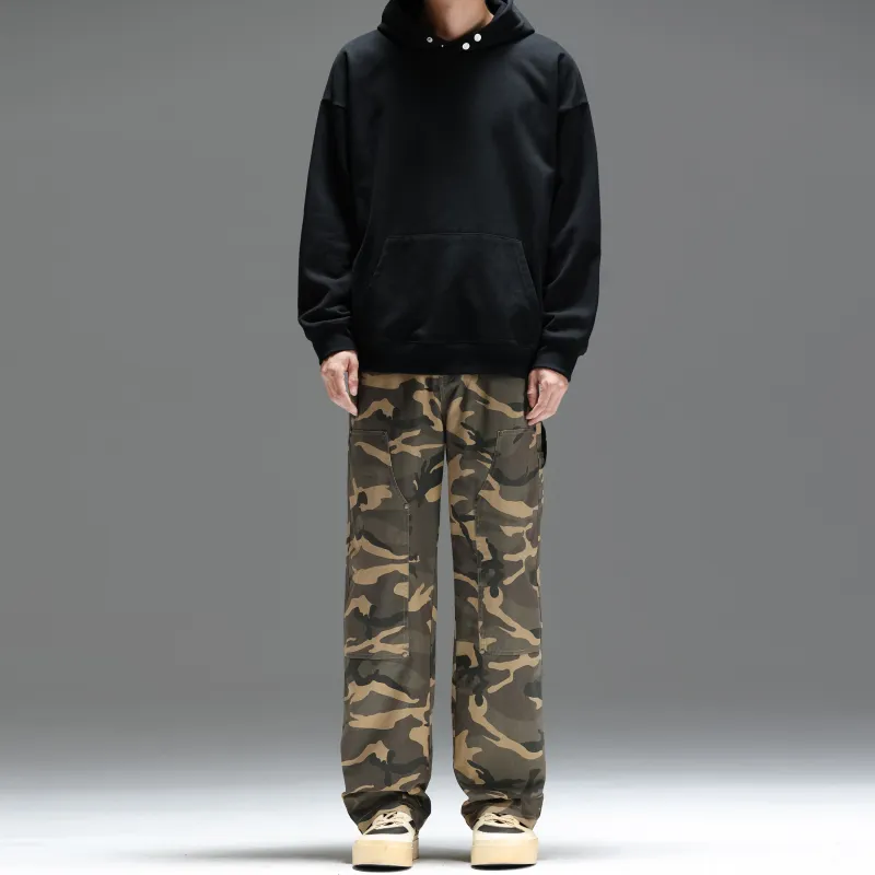 UNKNOWTAL Casual Pants Unisex Army Green Camouflage-3