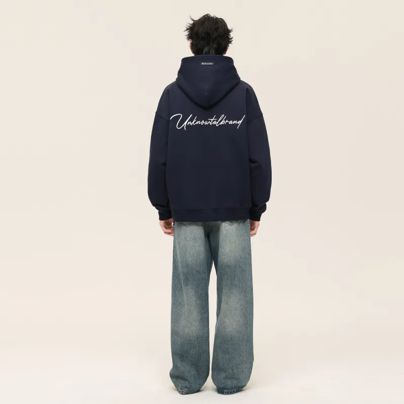 UNKNOWTAL Sweatshirt Hoodie Unisex Navy Blue-7