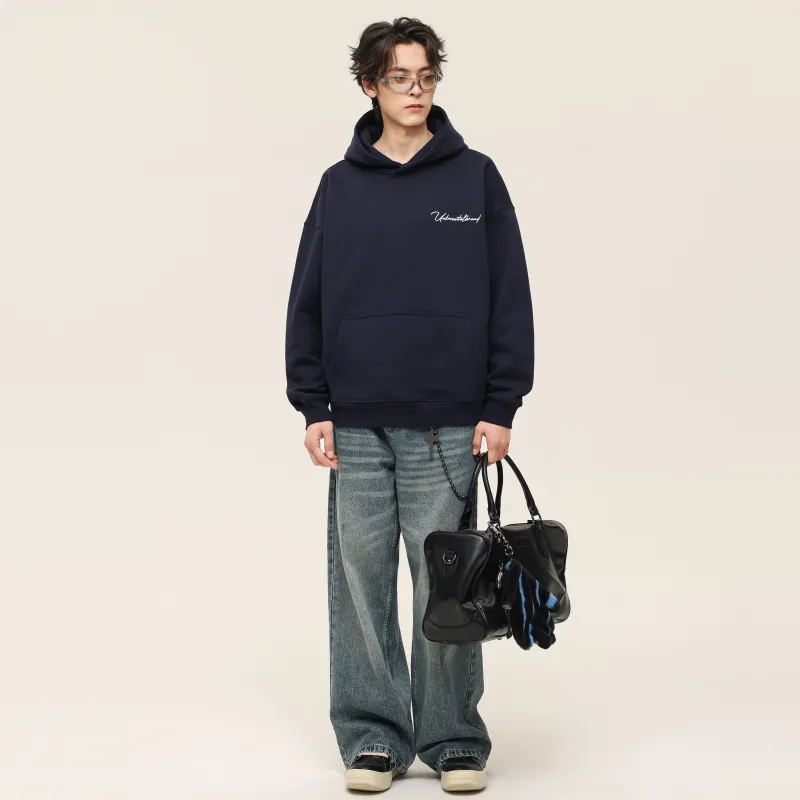 UNKNOWTAL Sweatshirt Hoodie Unisex Navy Blue-5