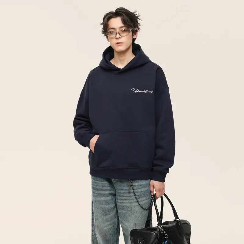UNKNOWTAL Sweatshirt Hoodie Unisex Navy Blue-4