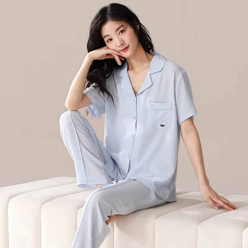 PBENO PD Pajama Set Women's Sky Blue-2