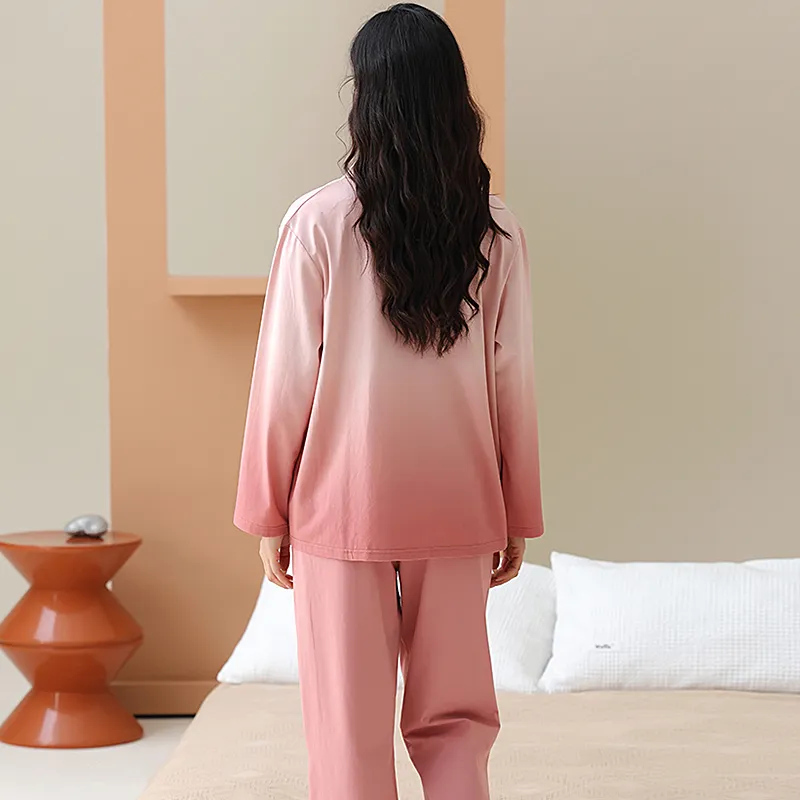PBENO PD Pajama Set Women's Gradient Red-1