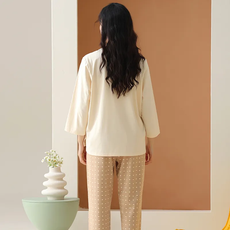PBENO PD Pajama Set Women's Almond Skin-1