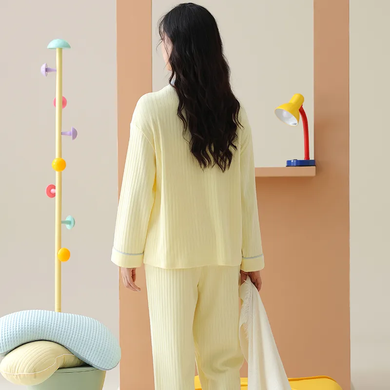 PBENO PD Pajama Set Women's Light Moon Yellow-1