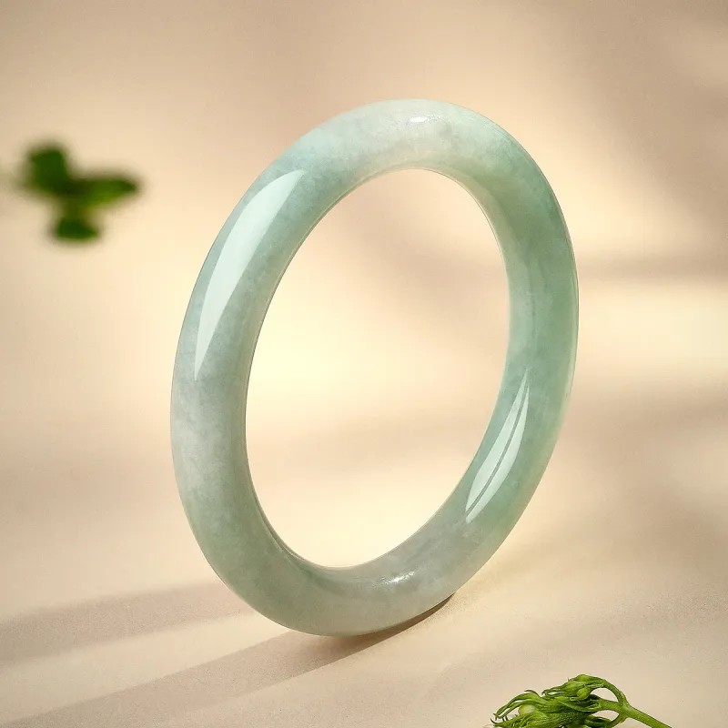 LAOMIAO Bean Type Jadeite Imperial Noble Lady Bangle Women's-16