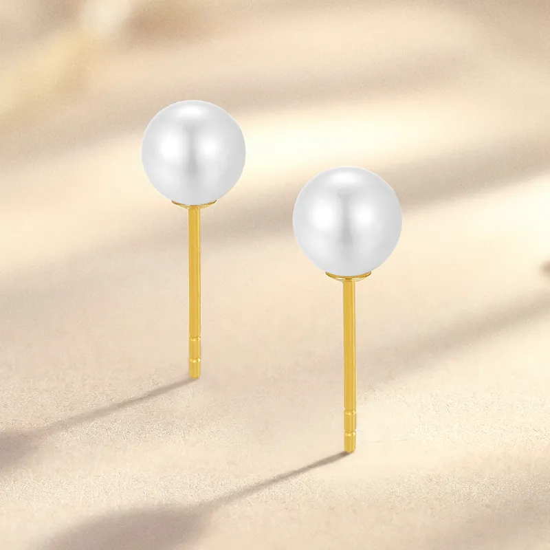 LAOMIAO Pearl Stud Earrings Women's-4