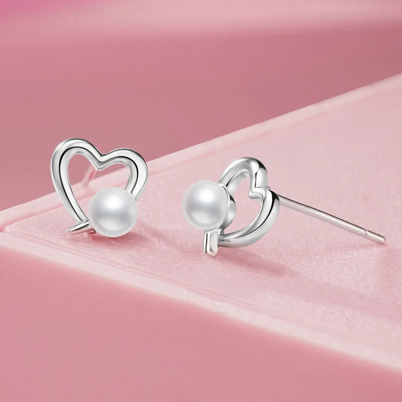LAOMIAO Pearl Stud Earrings Women's-4