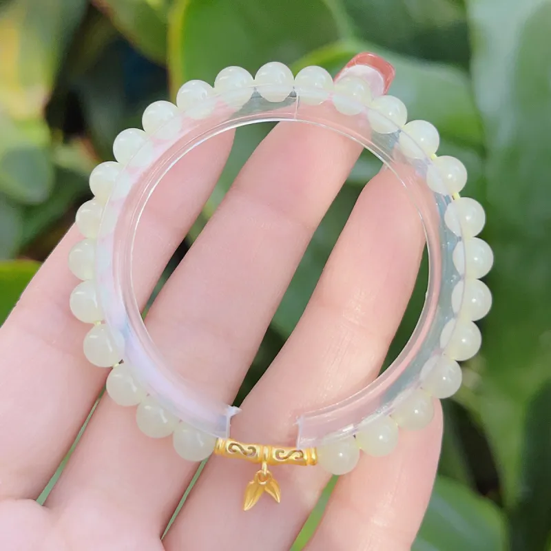 LAOMIAO Bracelets White Jade Women's-7