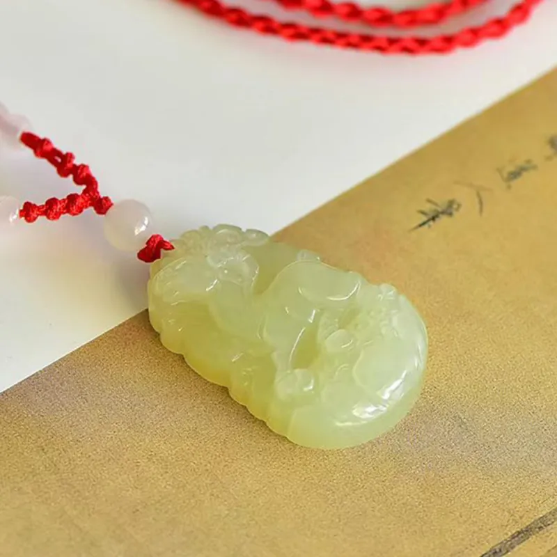LAOMIAO Pendants Green Jade Unisex-5