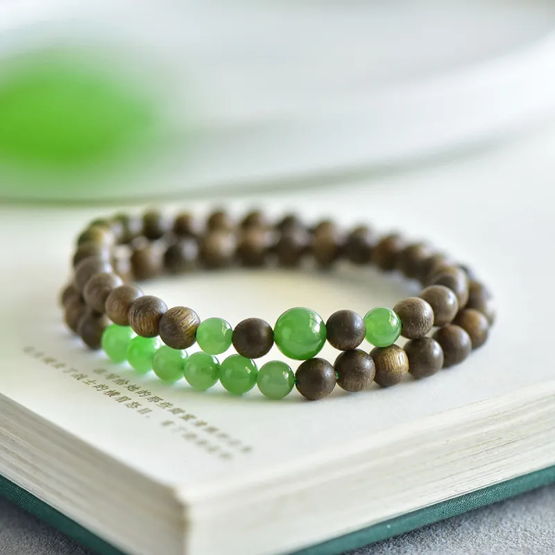 LAOMIAO Hetian Jade Bracelets Green Jade Women's-5