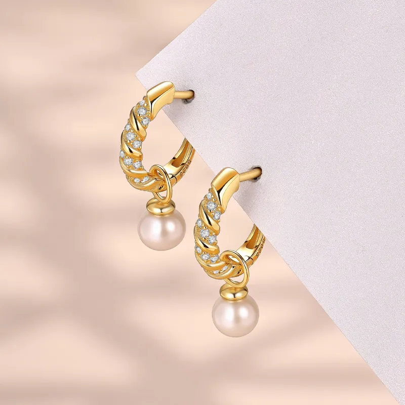 LAOMIAO Freshwater Pearl Earrings Women's-4