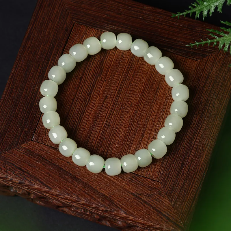 LAOMIAO Hetian Jade Pale Greenish White Jade Women's-18