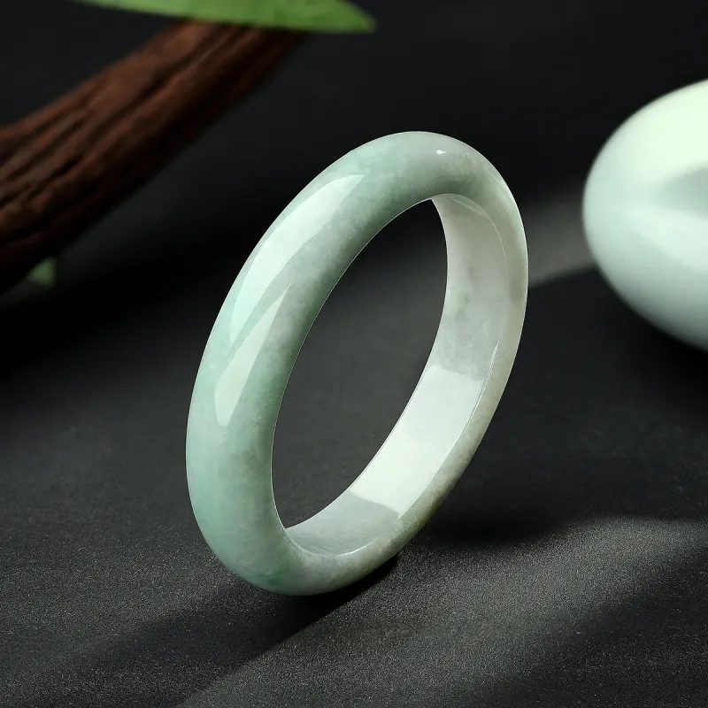 LAOMIAO Bean Type Jadeite Imperial Noble Lady Bangle Women's-24