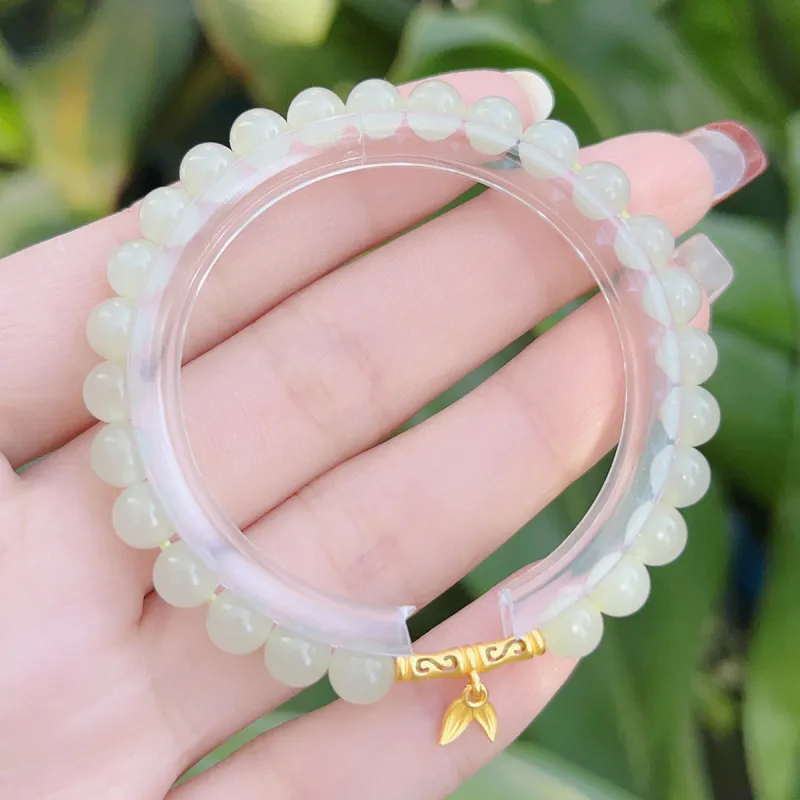 LAOMIAO Bracelets White Jade Women's-5