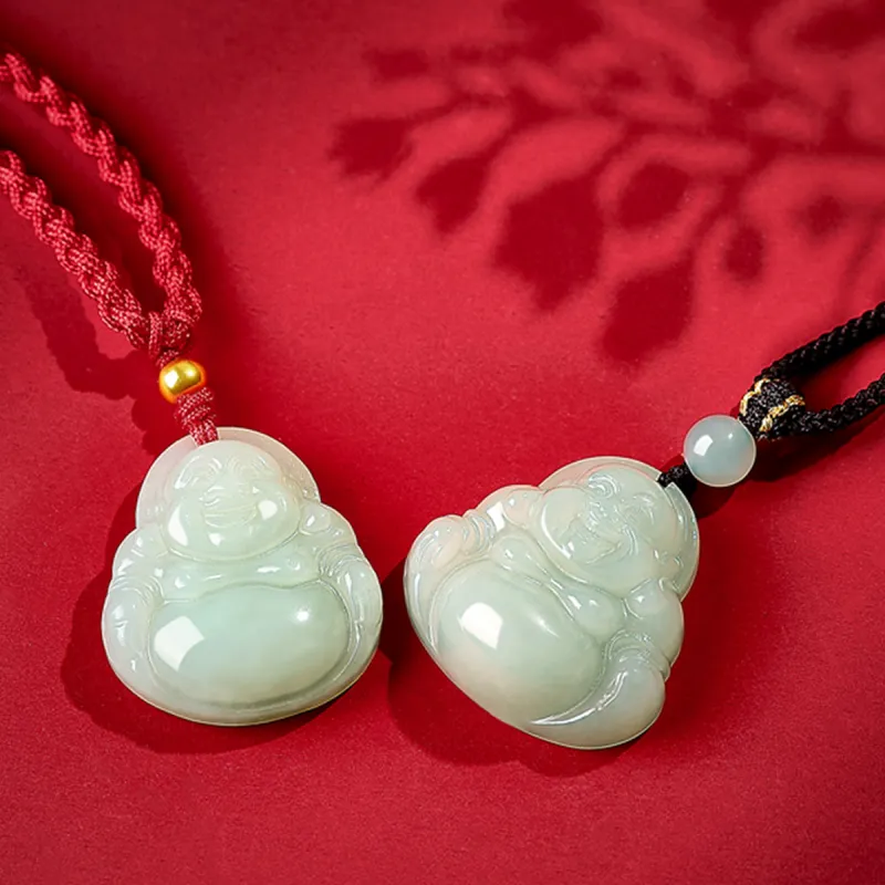 LAOMIAO Hetian Jade Pendants Pale Greenish White Jade Women's-5