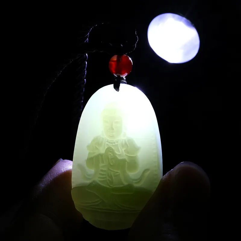 LAOMIAO Pendants Green Jade Unisex-4