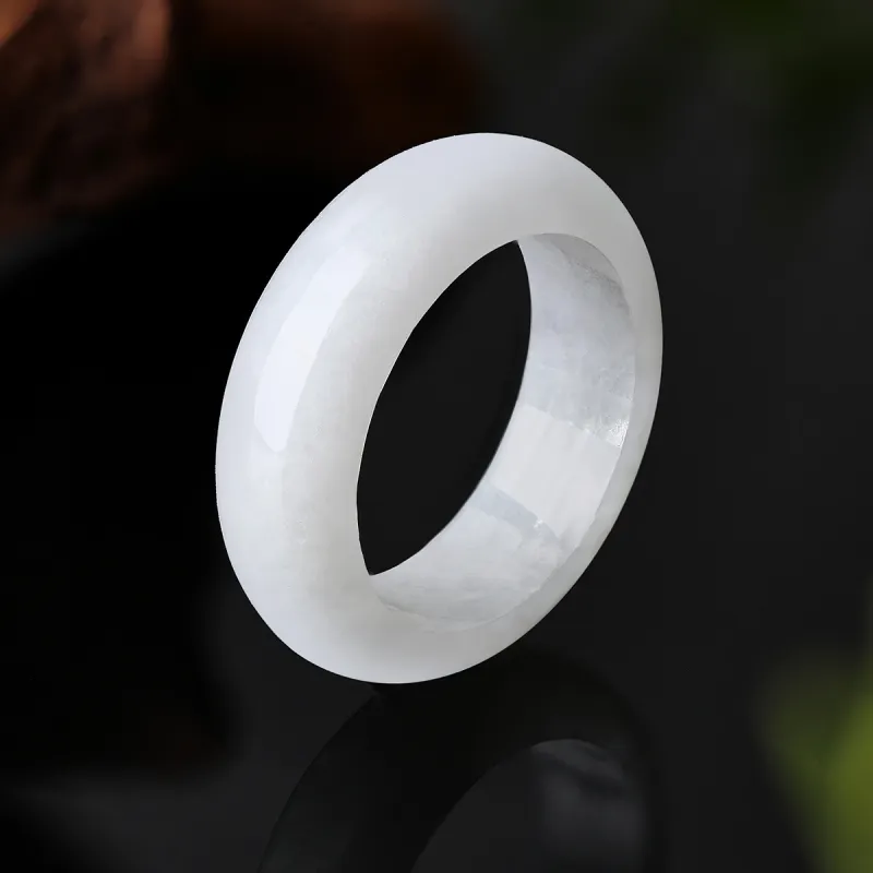 LAOMIAO Bean Type Jadeite Rings Unisex-9