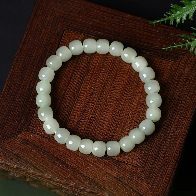LAOMIAO Hetian Jade Pale Greenish White Jade Women's-10