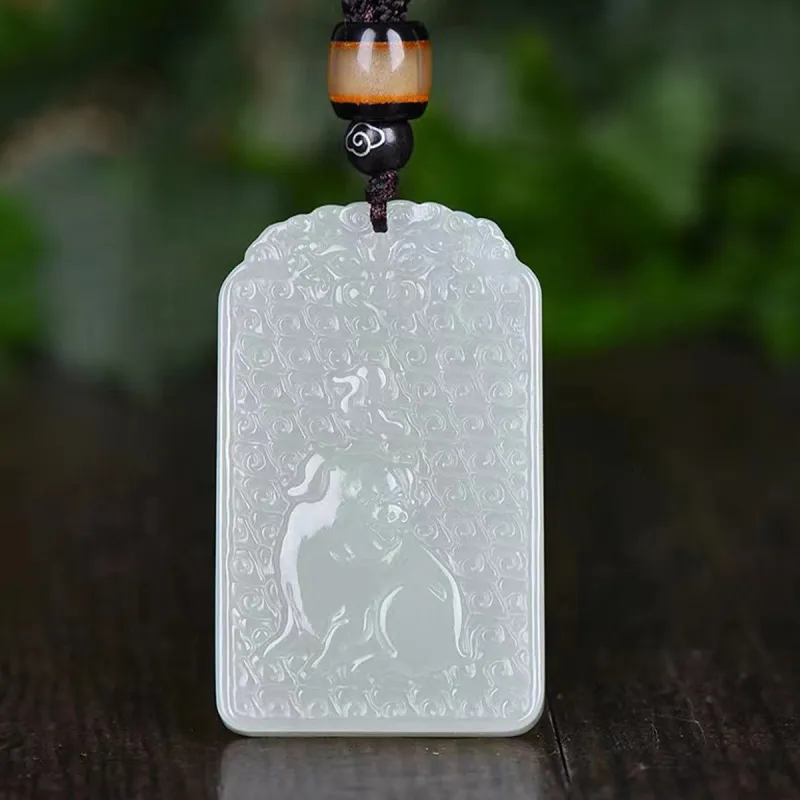 LAOMIAO Hetian Jade Pendants Green Jade Women's-5