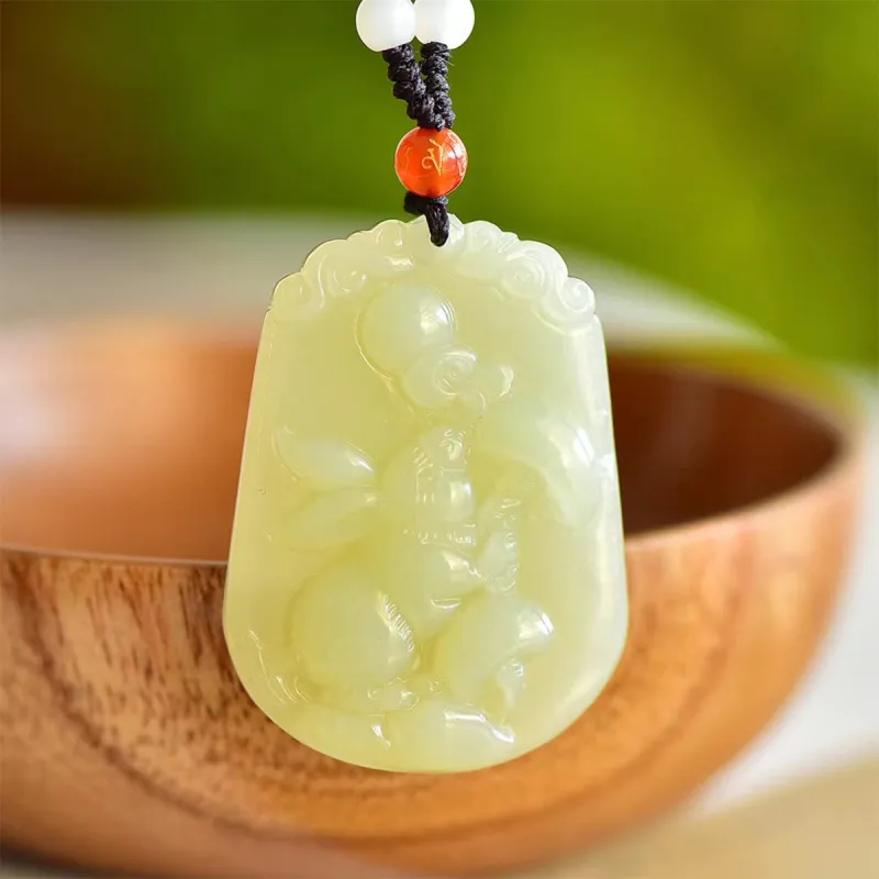 LAOMIAO Pendants Green Jade Unisex-1