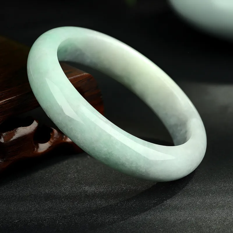LAOMIAO Bean Type Jadeite Imperial Noble Lady Bangle Women's-23