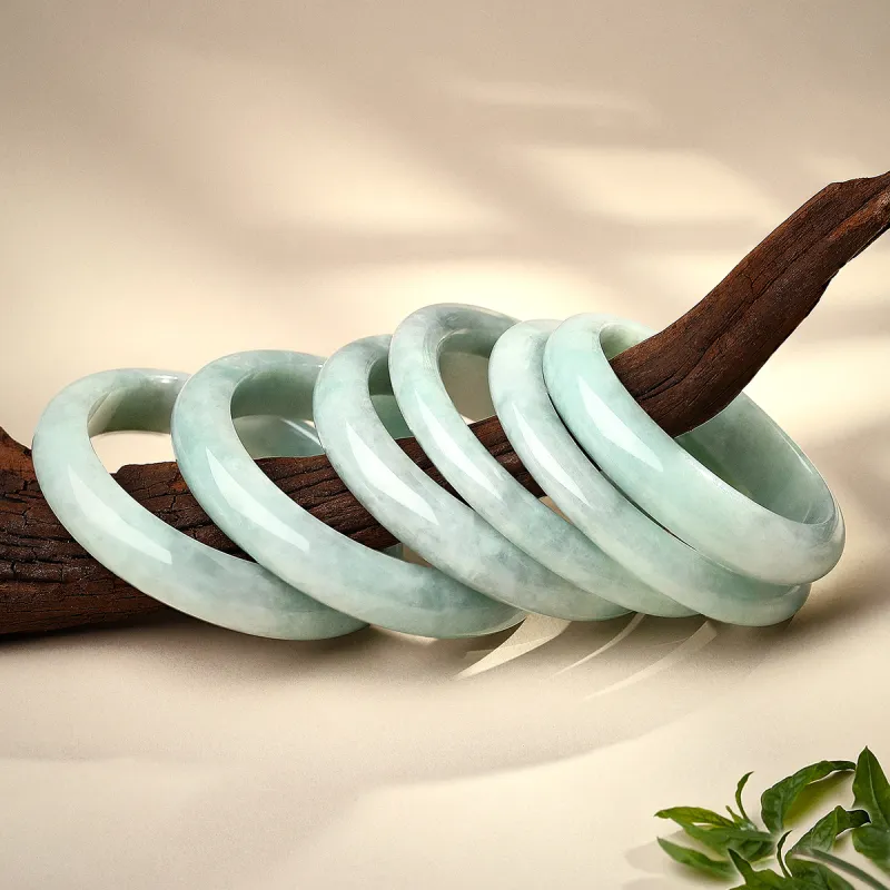 LAOMIAO Bean Type Jadeite Bangles Women's-26