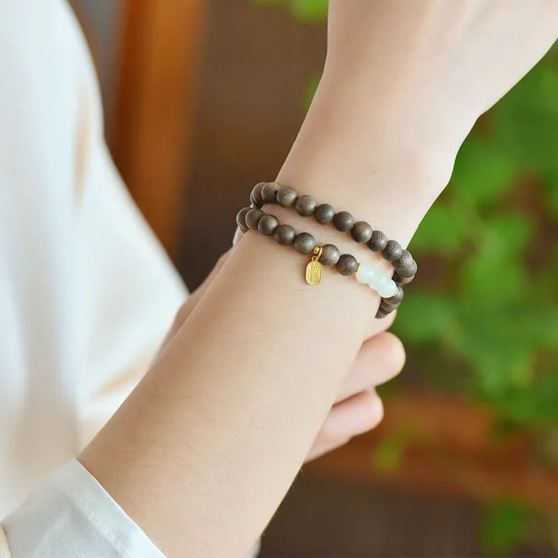 LAOMIAO Hetian Jade Bracelets Pale Greenish White Jade Women's-6