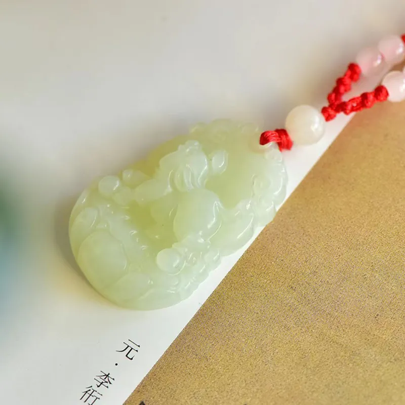 LAOMIAO Pendants Green Jade Unisex-4