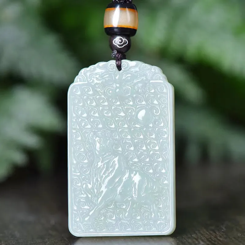 LAOMIAO Hetian Jade Pendants Green Jade Unisex-3