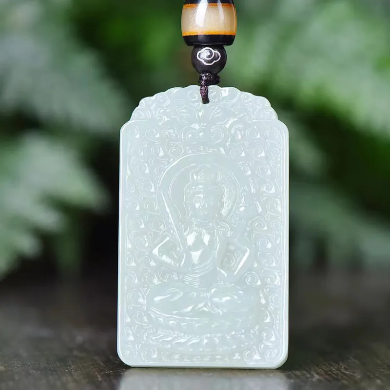 LAOMIAO Hetian Jade Pendants Green Jade Unisex-1