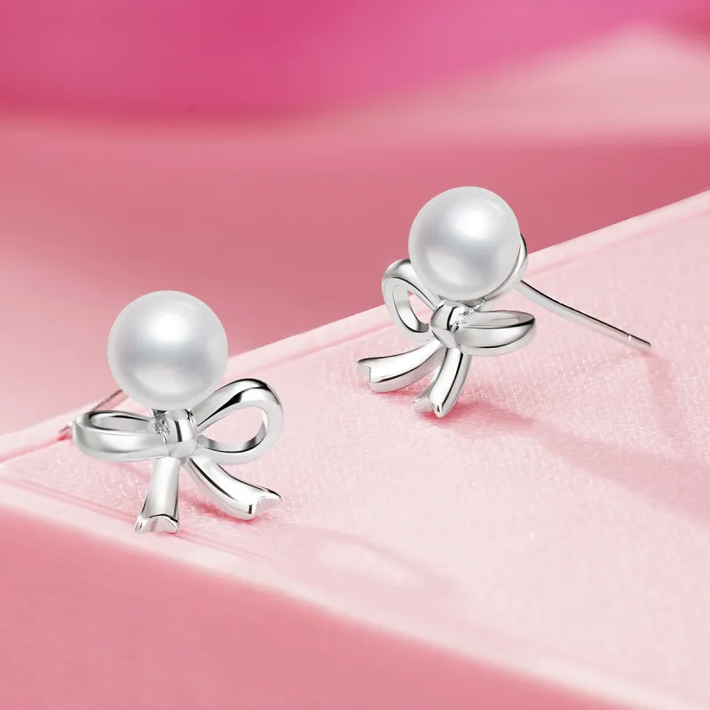 LAOMIAO Pearl Stud Earrings Women's-3