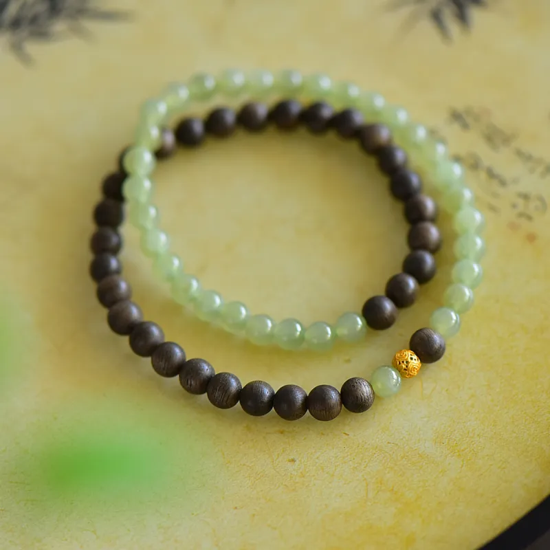LAOMIAO Hetian Jade Bracelets Pale Greenish White Jade Women's-4