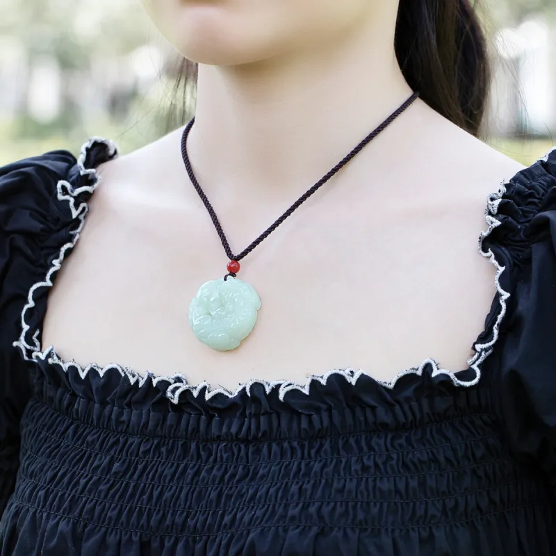 LAOMIAO Pendants Pale Greenish White Jade Women's-1