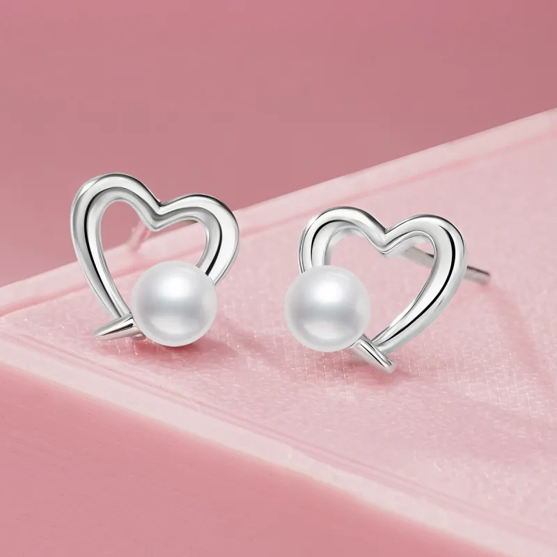 LAOMIAO Pearl Stud Earrings Women's-3